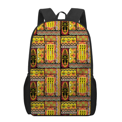 Sunset Ethnic African Tribal Print 17 Inch Backpack