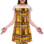 Sunset Ethnic African Tribal Print Adjustable Apron