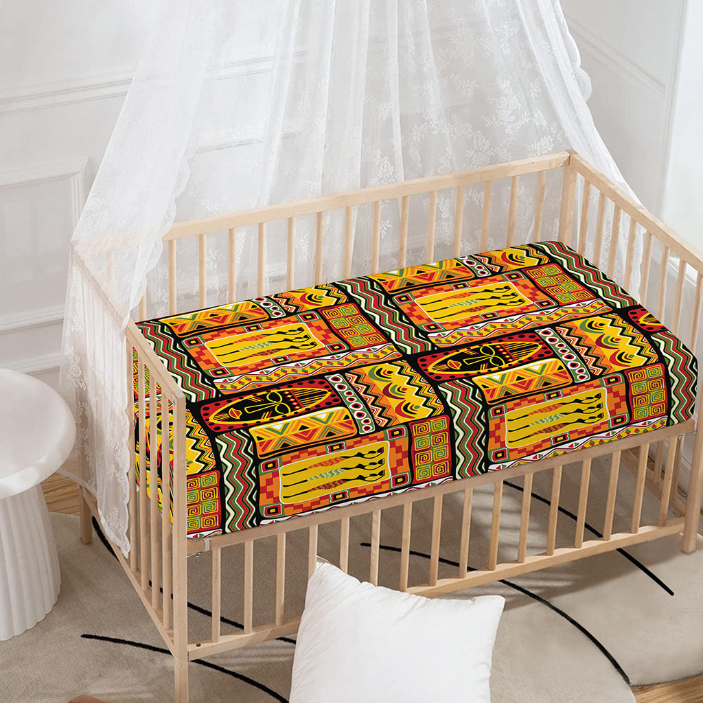 Sunset Ethnic African Tribal Print Baby Crib Sheet
