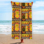 Sunset Ethnic African Tribal Print Beach Towel