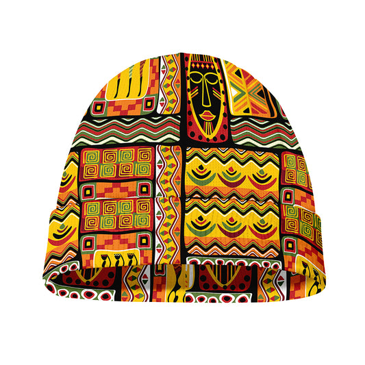 Sunset Ethnic African Tribal Print Beanie