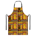 Sunset Ethnic African Tribal Print Bib Apron With Pocket