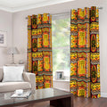 Sunset Ethnic African Tribal Print Dimout Grommet Curtains