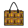 Sunset Ethnic African Tribal Print Canvas Tote Bag
