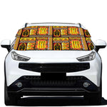 Sunset Ethnic African Tribal Print Car Windshield Snow Cover