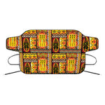 Sunset Ethnic African Tribal Print Car Windshield Snow Cover