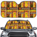 Sunset Ethnic African Tribal Print Car Windshield Sun Shade