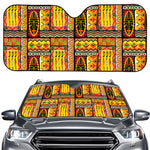 Sunset Ethnic African Tribal Print Car Windshield Sun Shade