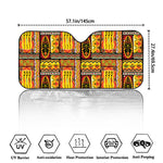Sunset Ethnic African Tribal Print Car Windshield Sun Shade