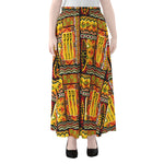 Sunset Ethnic African Tribal Print Chiffon Maxi Skirt