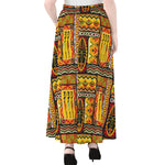 Sunset Ethnic African Tribal Print Chiffon Maxi Skirt