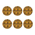 Sunset Ethnic African Tribal Print Coaster Set