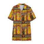 Sunset Ethnic African Tribal Print Cotton Hawaiian Shirt