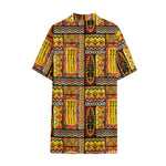 Sunset Ethnic African Tribal Print Cotton Hawaiian Shirt