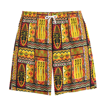 Sunset Ethnic African Tribal Print Cotton Shorts