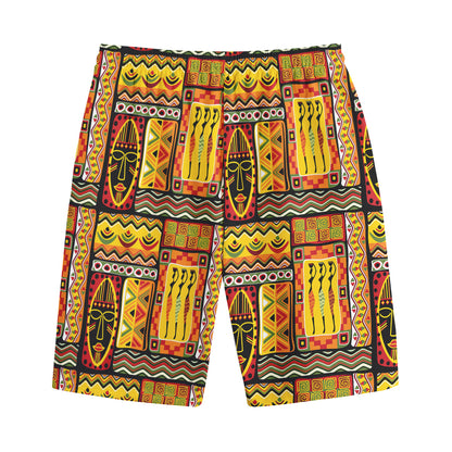 Sunset Ethnic African Tribal Print Cotton Shorts