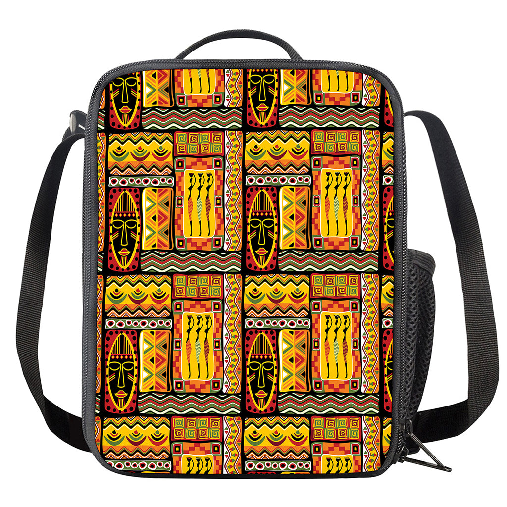 Sunset Ethnic African Tribal Print Crossbody Lunch Bag
