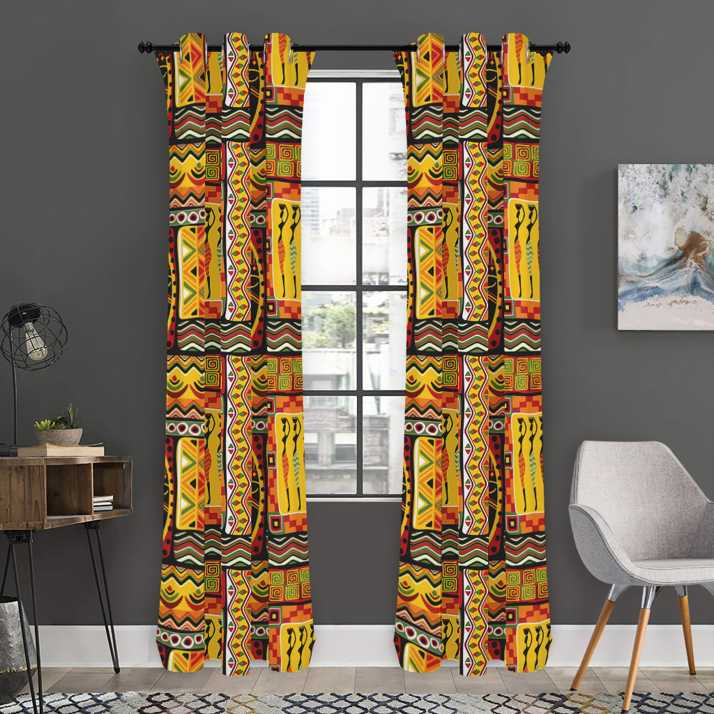 Sunset Ethnic African Tribal Print Curtain