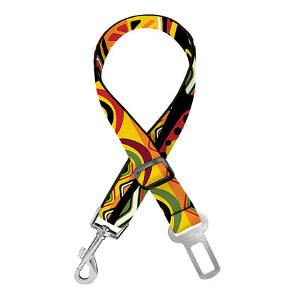 Sunset Ethnic African Tribal Print Dog Seat Belt