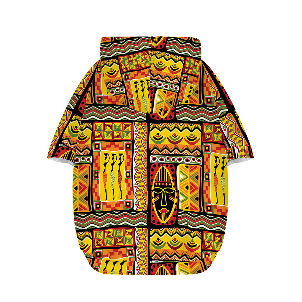 Sunset Ethnic African Tribal Print Dog Zip Up Hoodie