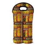Sunset Ethnic African Tribal Print Double Neoprene Wine Tote