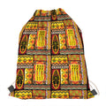 Sunset Ethnic African Tribal Print Drawstring Bag