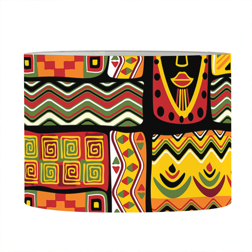 Sunset Ethnic African Tribal Print Drum Lamp Shade