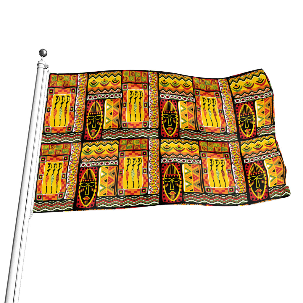 Sunset Ethnic African Tribal Print Flag
