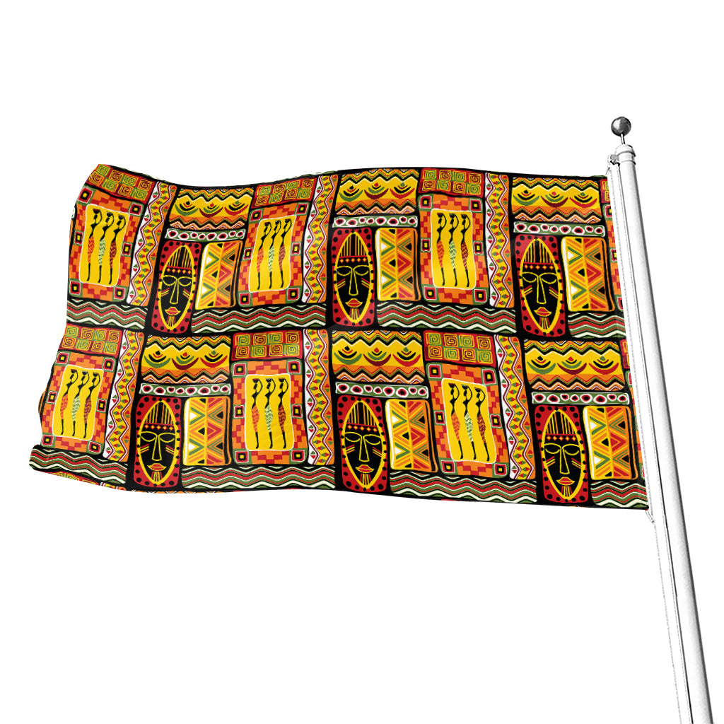 Sunset Ethnic African Tribal Print Flag