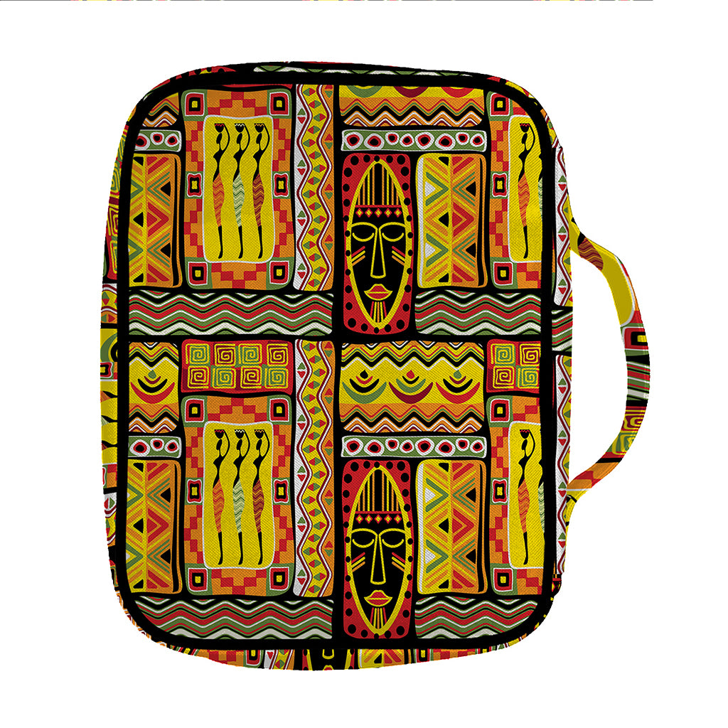 Sunset Ethnic African Tribal Print Front Pocket Bible Bag