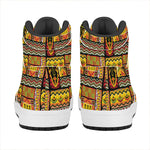 Sunset Ethnic African Tribal Print High Top Leather Sneakers