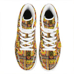 Sunset Ethnic African Tribal Print High Top Leather Sneakers