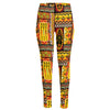 Sunset Ethnic African Tribal Print High-Waisted Pocket Leggings