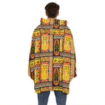 Sunset Ethnic African Tribal Print Hoodie Blanket