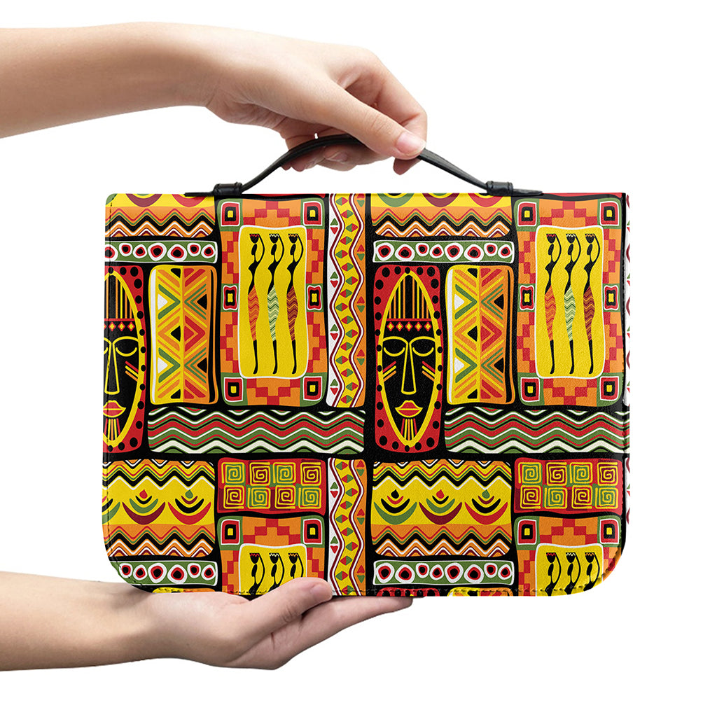 Sunset Ethnic African Tribal Print Leather Bible Cover