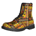 Sunset Ethnic African Tribal Print Lace-Up Boots