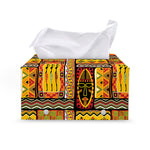 Sunset Ethnic African Tribal Print Leather Tissue Box Cover