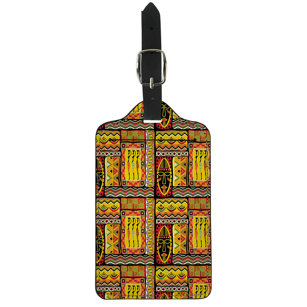 Sunset Ethnic African Tribal Print Luggage Tag