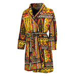 Sunset Ethnic African Tribal Print Men's Bathrobe