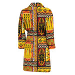Sunset Ethnic African Tribal Print Men's Bathrobe