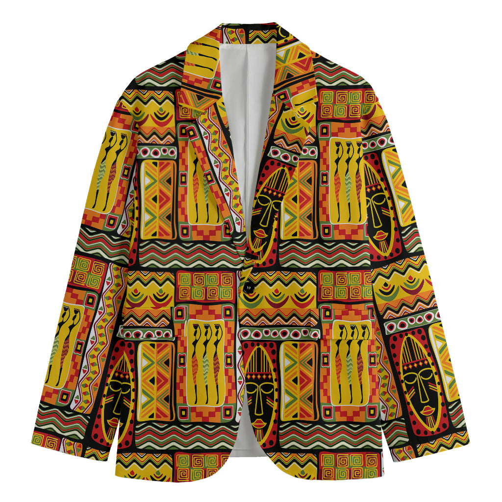 Sunset Ethnic African Tribal Print Men's Blazer