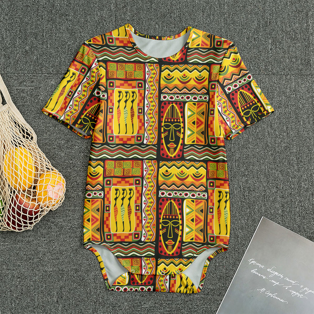 Sunset Ethnic African Tribal Print Men's Bodysuit