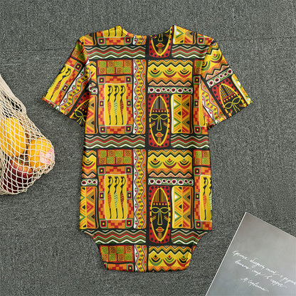 Sunset Ethnic African Tribal Print Men's Bodysuit