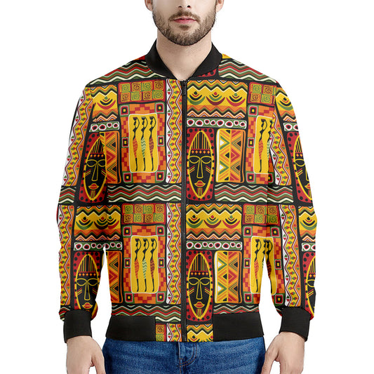 Sunset Ethnic African Tribal Print Men's Bomber Jacket