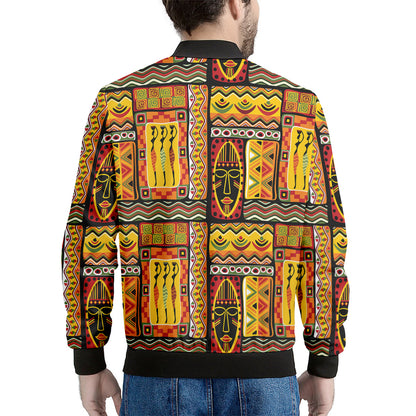 Sunset Ethnic African Tribal Print Men's Bomber Jacket