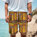 Sunset Ethnic African Tribal Print Men's Cargo Shorts