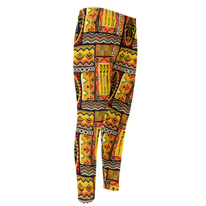 Sunset Ethnic African Tribal Print Men's Compression Pants