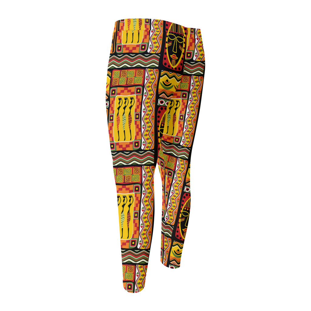 Sunset Ethnic African Tribal Print Men's Compression Pants