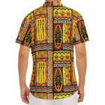 Sunset Ethnic African Tribal Print Men's Deep V-Neck Shirt