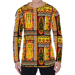 Sunset Ethnic African Tribal Print Men's Long Sleeve T-Shirt